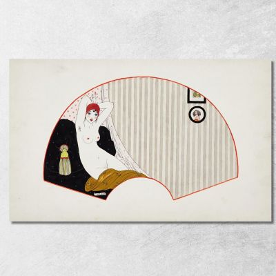 Naked Woman On A Couch George Barbier gbb54 canvas print 