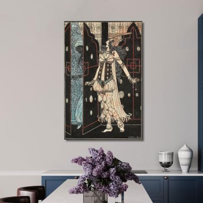 Ida Rubinstein And Vaslav Nijinsky In Scheherazade George Barbier gbb61 canvas print 