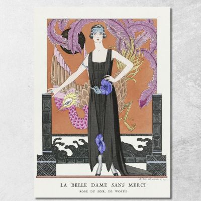 The Beautiful Lady Without Mercy Evening Dress Of Worth George Barbier gbb72 canvas print 