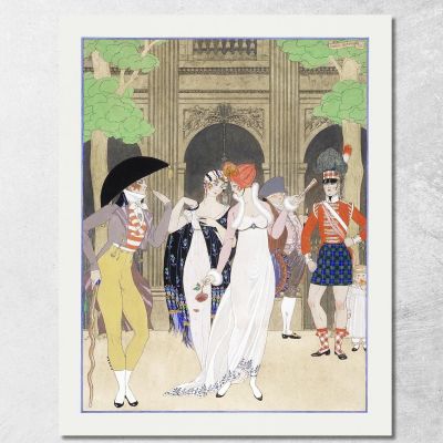 La Merveilleuse At The Royal Palace George Barbier gbb83 canvas print 