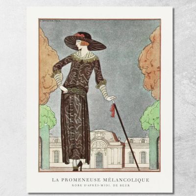 The Melancholy Walker Beer'S Afternoon Dress George Barbier gbb85 canvas print 