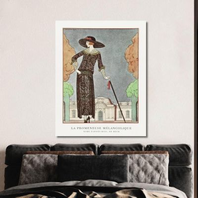 The Melancholy Walker Beer'S Afternoon Dress George Barbier gbb85 canvas print 