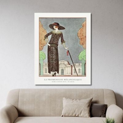 The Melancholy Walker Beer'S Afternoon Dress George Barbier gbb85 canvas print 