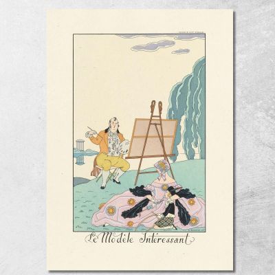 The Interesting Model George Barbier gbb112 canvas print 