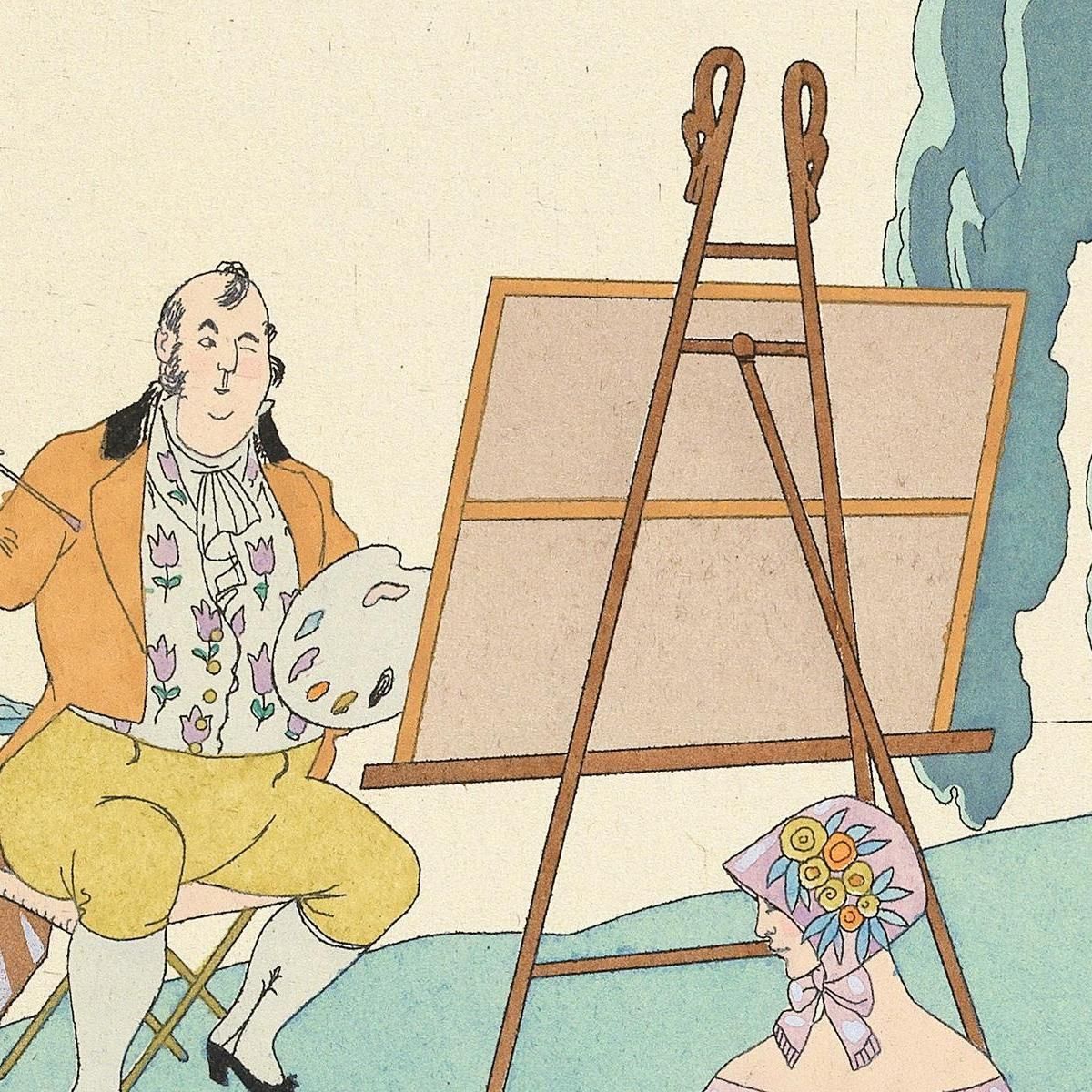 The Interesting Model George Barbier gbb112 canvas print