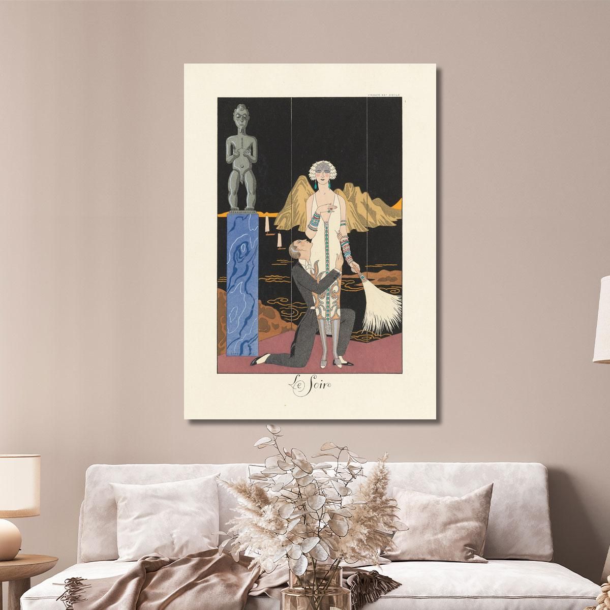Evening Evening George Barbier gbb115 canvas print 