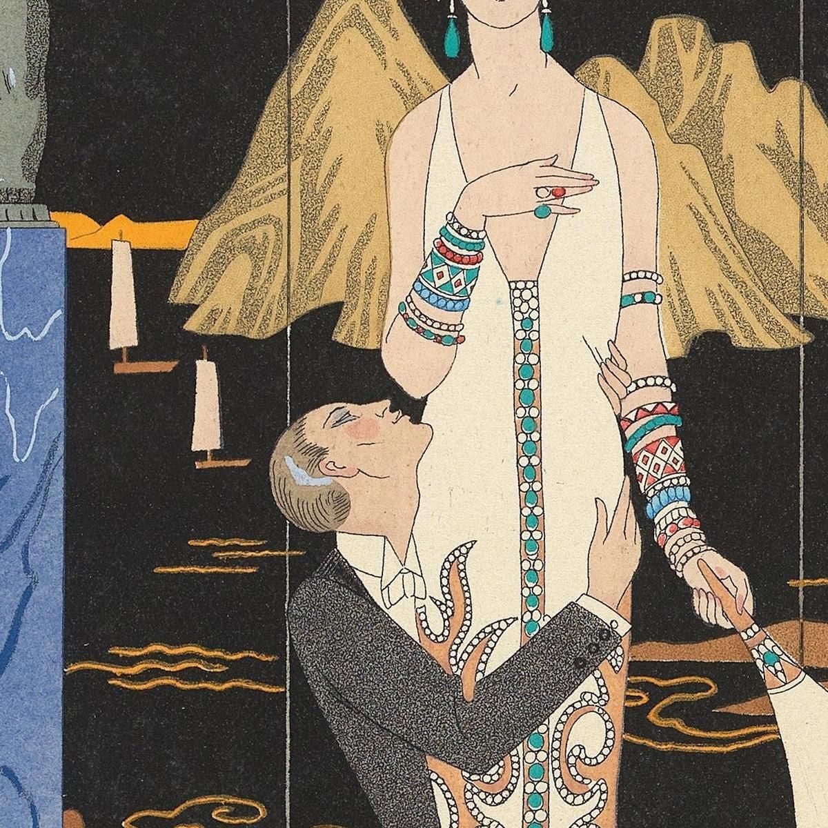 Evening Evening George Barbier gbb115 canvas print