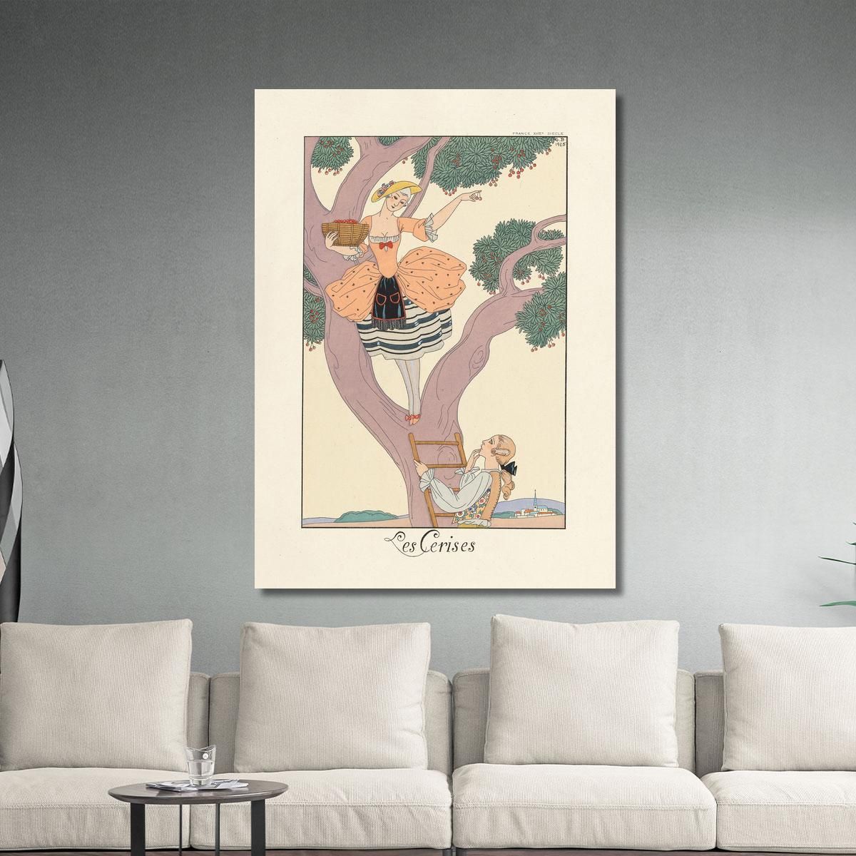 Cherries Cherries George Barbier gbb118 canvas print 