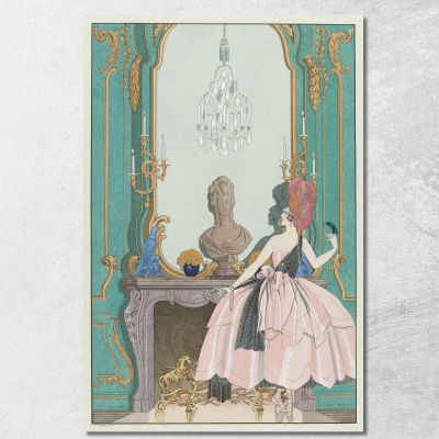 Mademoiselle Sorel In Full Dress George Barbier gbb135 canvas print 