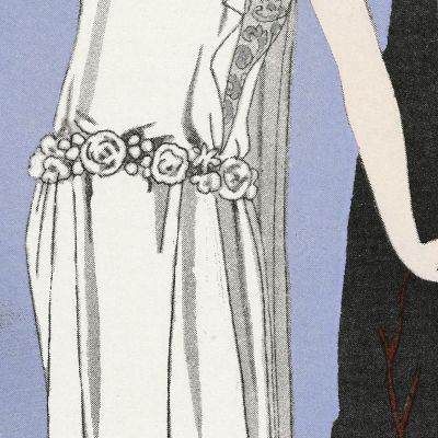 Psyche Evening Dress By Worth From Gazette Du Bon Ton No. 9 Pl. 68 George Barbier gbb144 canvas print