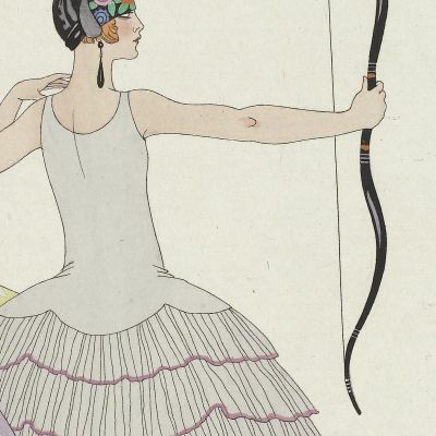 Aim At The Heart Beautiful Ladies! George Barbier gbb159 canvas print