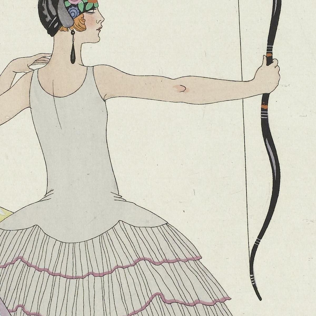 Aim At The Heart Beautiful Ladies! George Barbier gbb159 canvas print