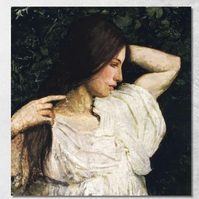 Girl Arranging Her Hair Abbott Handerson Thayer aht8 canvas print 