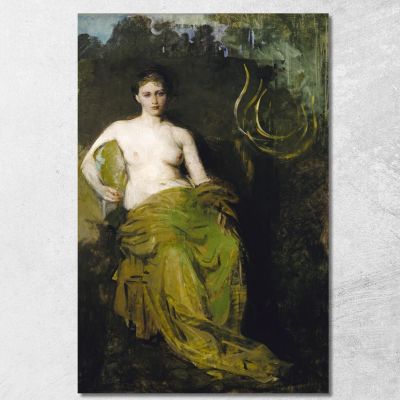 Seated Nude Woman. Half Draped Figure Abbott Handerson Thayer aht20 canvas print 