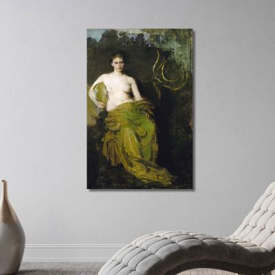 Seated Nude Woman. Half Draped Figure Abbott Handerson Thayer aht20 canvas print 