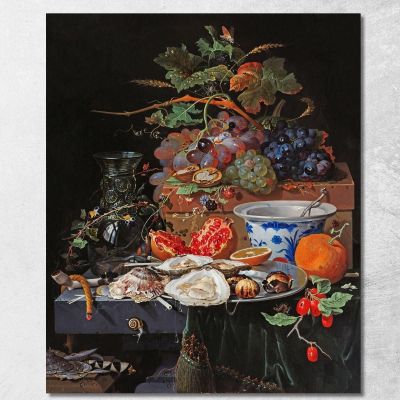 Fruits And Oysters Abraham Mignon amn4 canvas print 