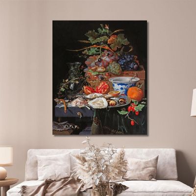 Fruits And Oysters Abraham Mignon amn4 canvas print 