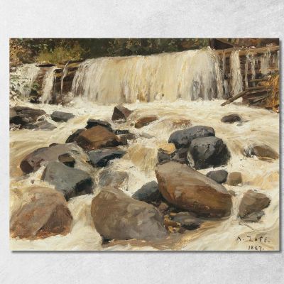 A River Dam Alfred Zoff azf6 canvas print 