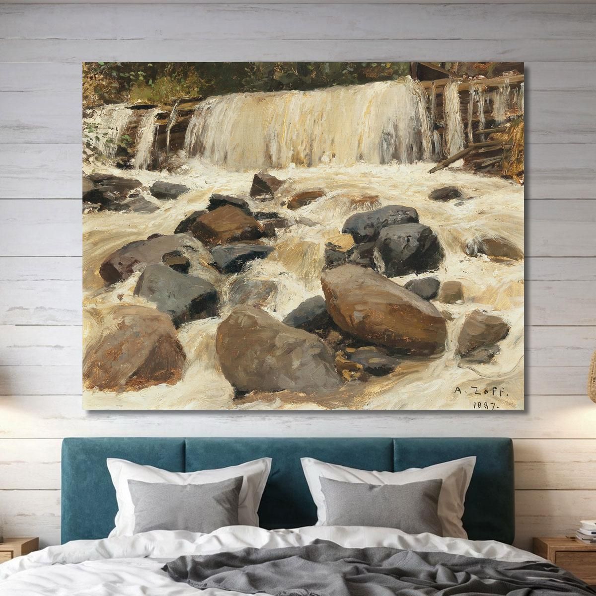 A River Dam Alfred Zoff azf6 canvas print 