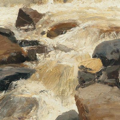 A River Dam Alfred Zoff azf6 canvas print