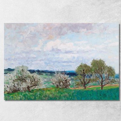 Blossoming Trees In Deutschlandsberg Alfred Zoff azf24 canvas print 