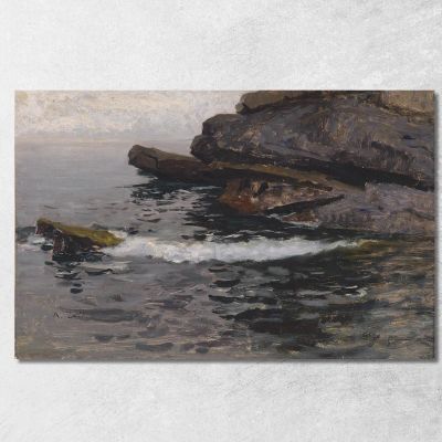 Rock Cliffs At Capo Lungo Alfred Zoff azf36 canvas print 