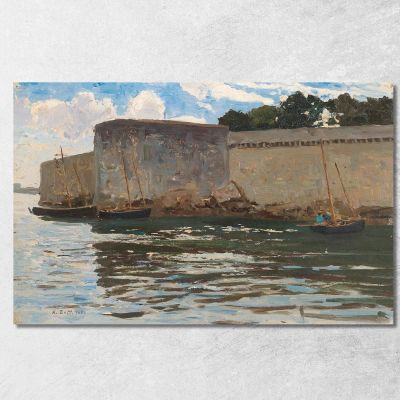Homecoming Of The Fishermen Of Concarneau Alfred Zoff azf43 canvas print 