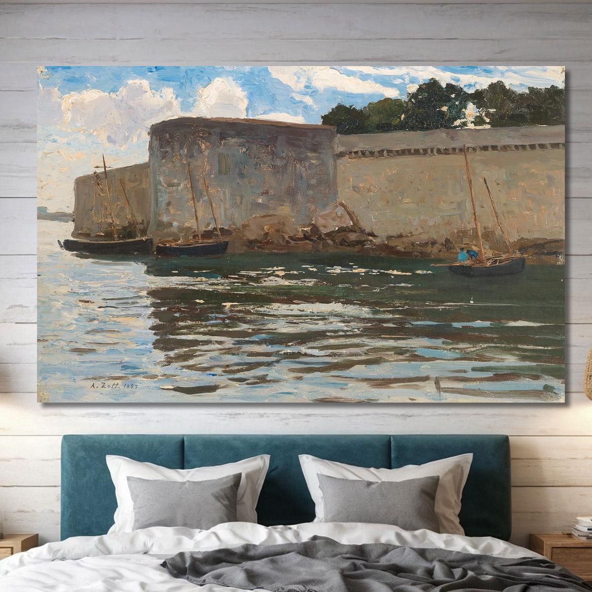 Homecoming Of The Fishermen Of Concarneau Alfred Zoff azf43 canvas print 