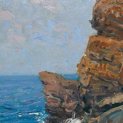 On The Sestri Levante Coast Alfred Zoff azf54 canvas print