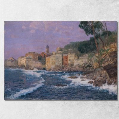 City On The Riviera Alfred Zoff azf60 canvas print 