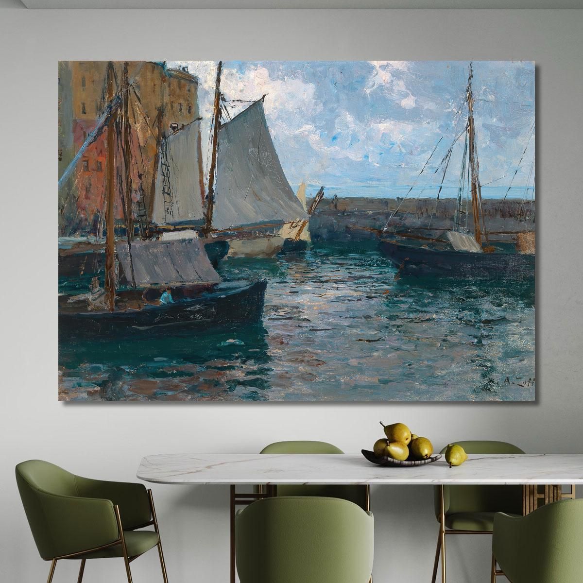 The Harbour Of Camogli Alfred Zoff azf63 canvas print 