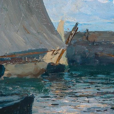 The Harbour Of Camogli Alfred Zoff azf63 canvas print
