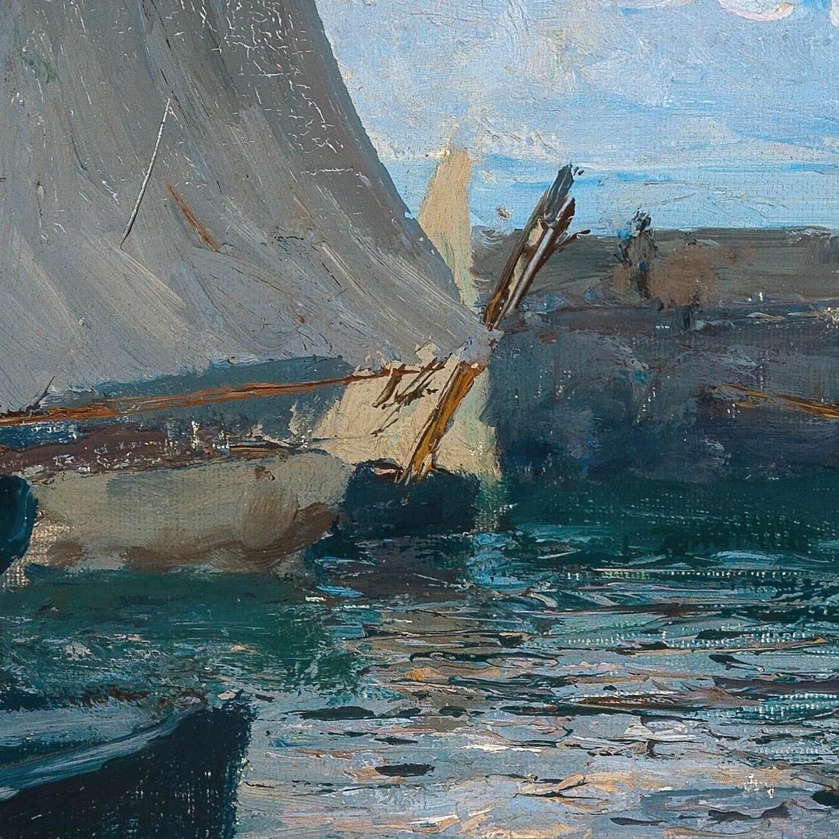 The Harbour Of Camogli Alfred Zoff azf63 canvas print