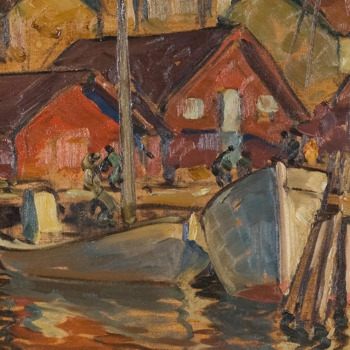 A Fishing Harbour. Study From North Norway Anna Boberg abb1 canvas print