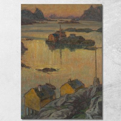 An August Night. Study From North Norway Anna Boberg abb8 canvas print 