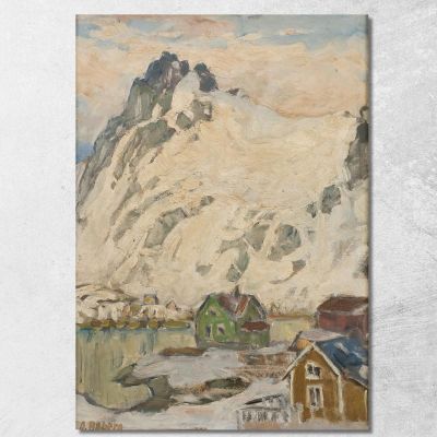 At The Foot Of The Mountain. Study From Lofoten Anna Boberg abb9 canvas print