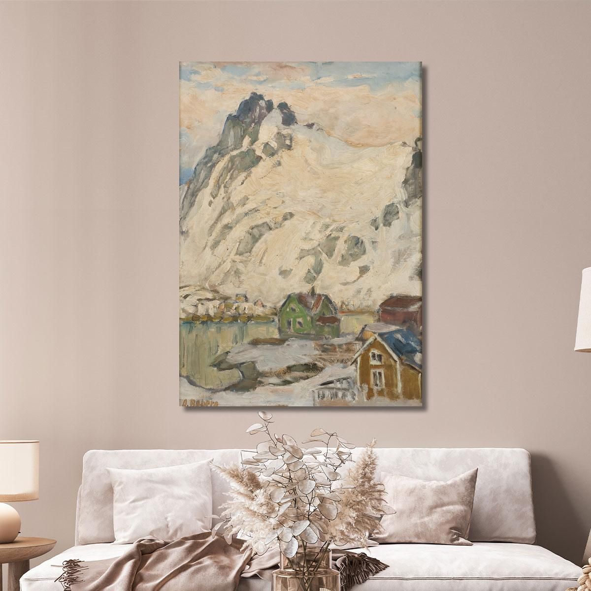 At The Foot Of The Mountain. Study From Lofoten Anna Boberg abb9 canvas print 