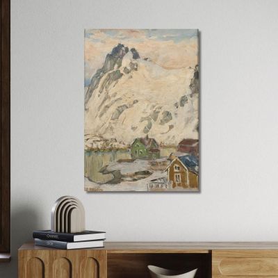 At The Foot Of The Mountain. Study From Lofoten Anna Boberg abb9 canvas print 