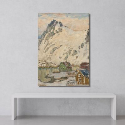 At The Foot Of The Mountain. Study From Lofoten Anna Boberg abb9 canvas print 