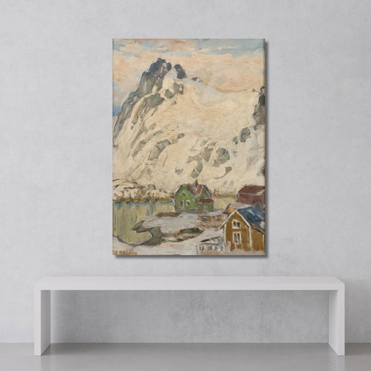 At The Foot Of The Mountain. Study From Lofoten Anna Boberg abb9 canvas print 