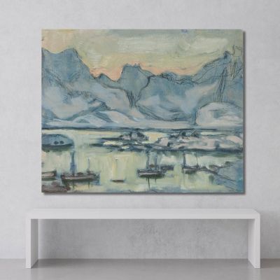 Boat With Net. Study From Lofoten Anna Boberg abb11 canvas print 