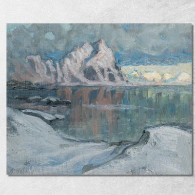 Boats Between The Mountains. Study From Lofoten Anna Boberg abb12 canvas print