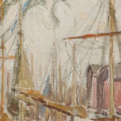 In The Harbour Svolvaer. Study From Lofoten Anna Boberg abb19 canvas print