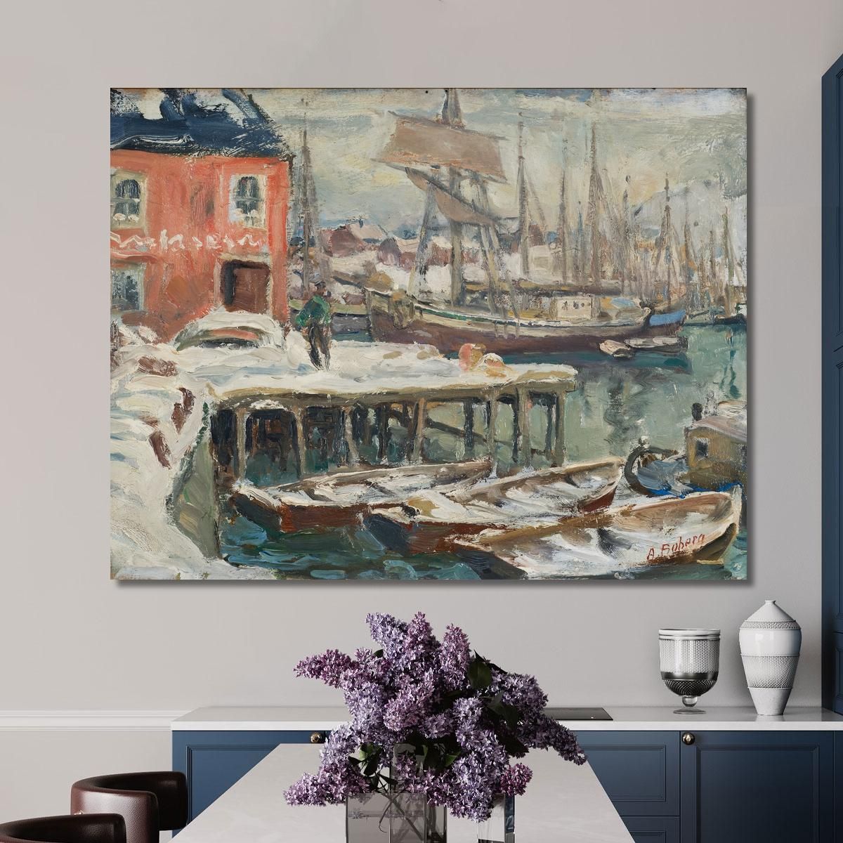 Jetty Lofoten. Study From North Norway Anna Boberg abb20 canvas print 