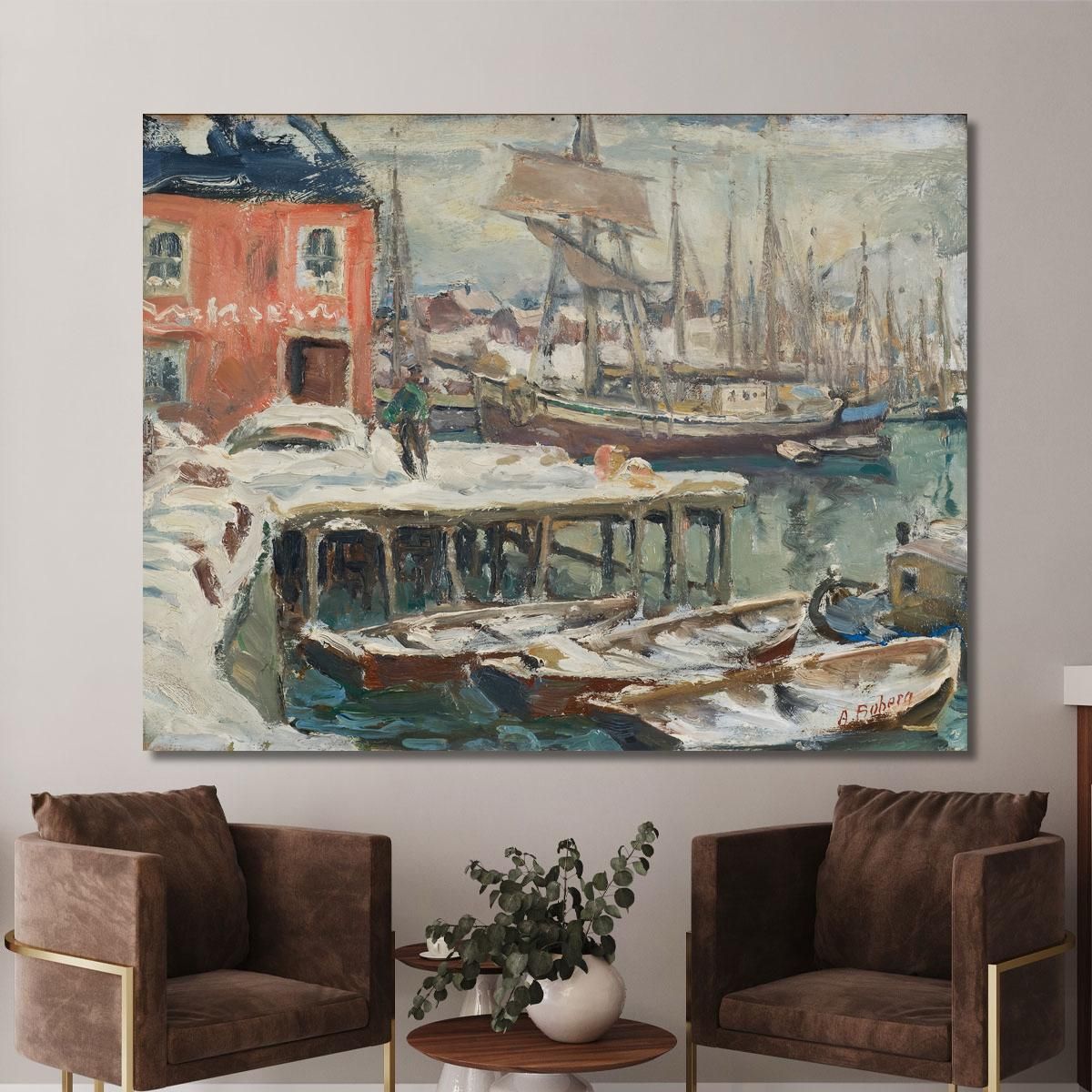 Jetty Lofoten. Study From North Norway Anna Boberg abb20 canvas print 