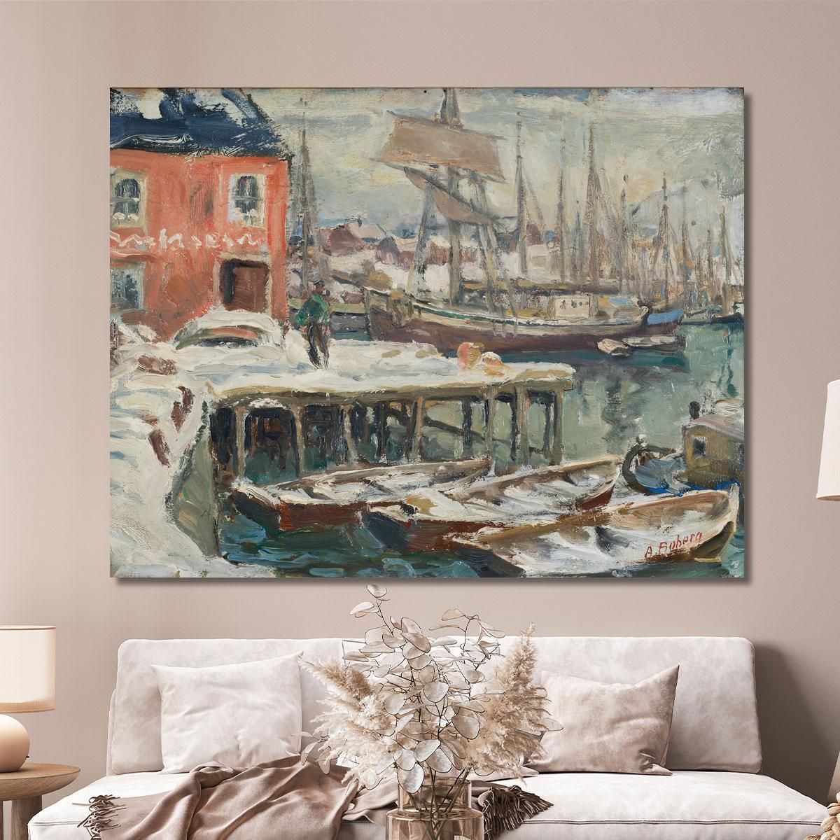 Jetty Lofoten. Study From North Norway Anna Boberg abb20 canvas print 
