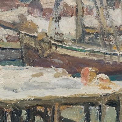 Jetty Lofoten. Study From North Norway Anna Boberg abb20 canvas print