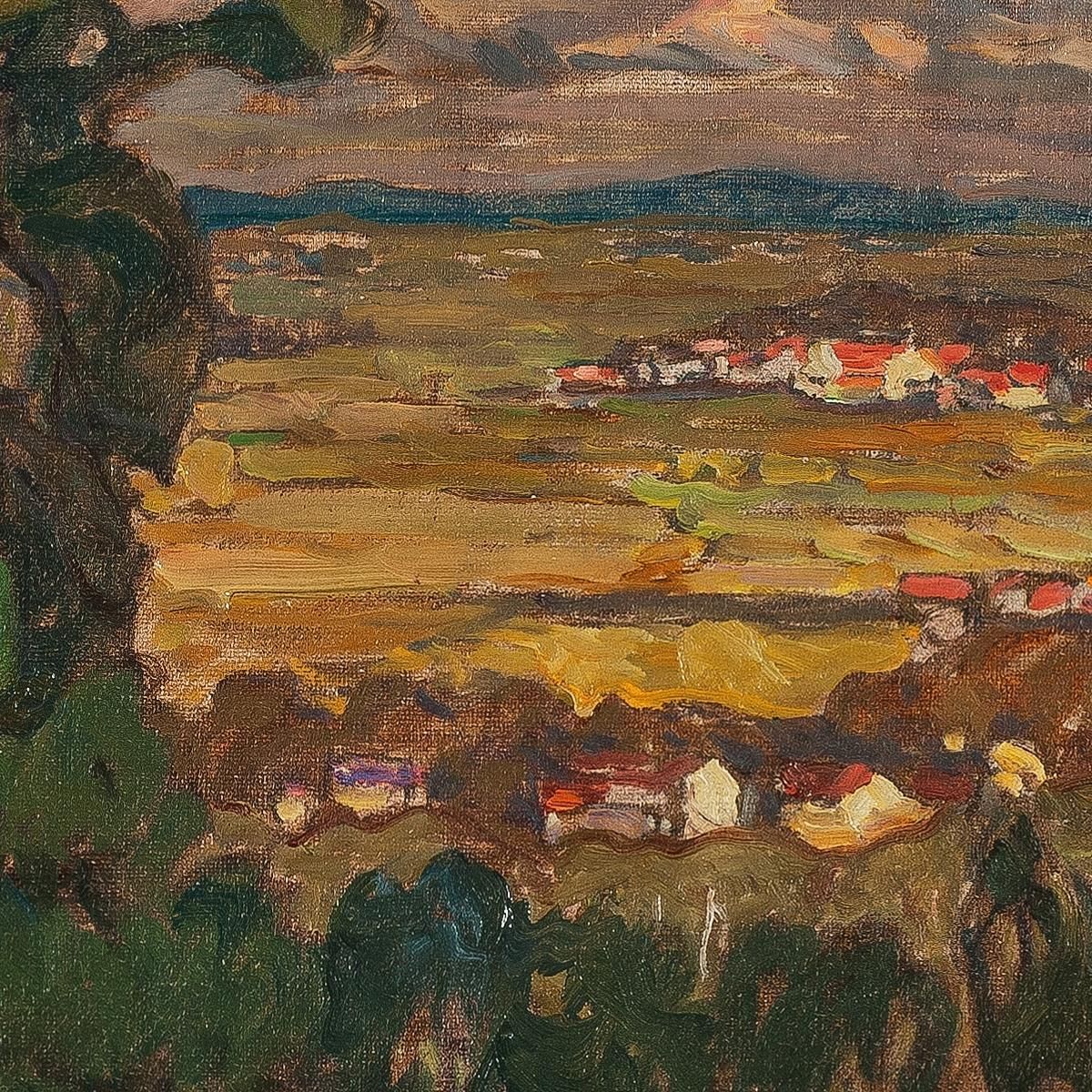 Landscape With A Village. Study From North Norway Anna Boberg abb21 canvas print