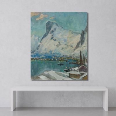 Lofoten In The Evening Light. Study Anna Boberg, abb22 ภาพพิมพ์บนผ้าใบแคนวาส