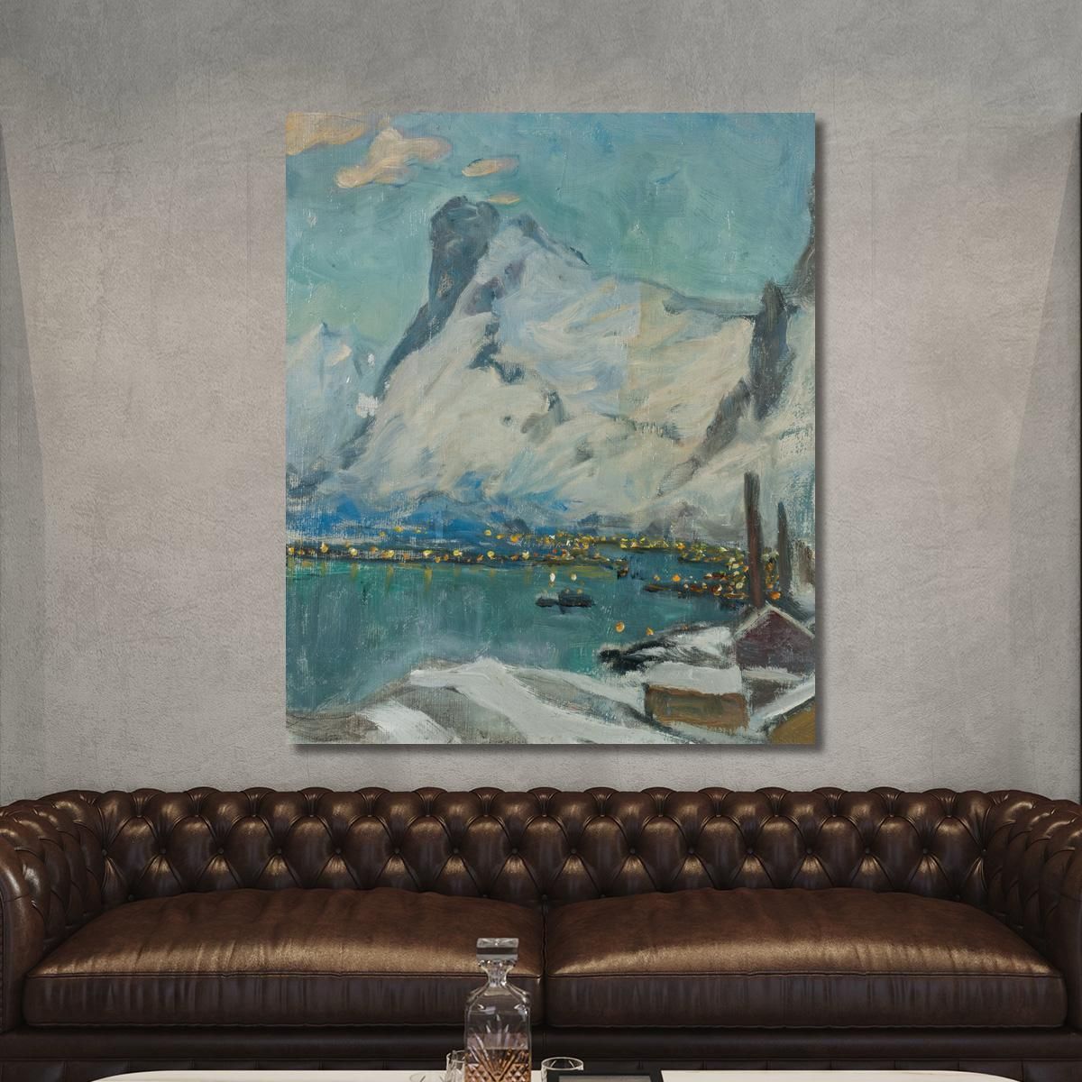 Lofoten In The Evening Light. Study Anna Boberg abb22 canvas print